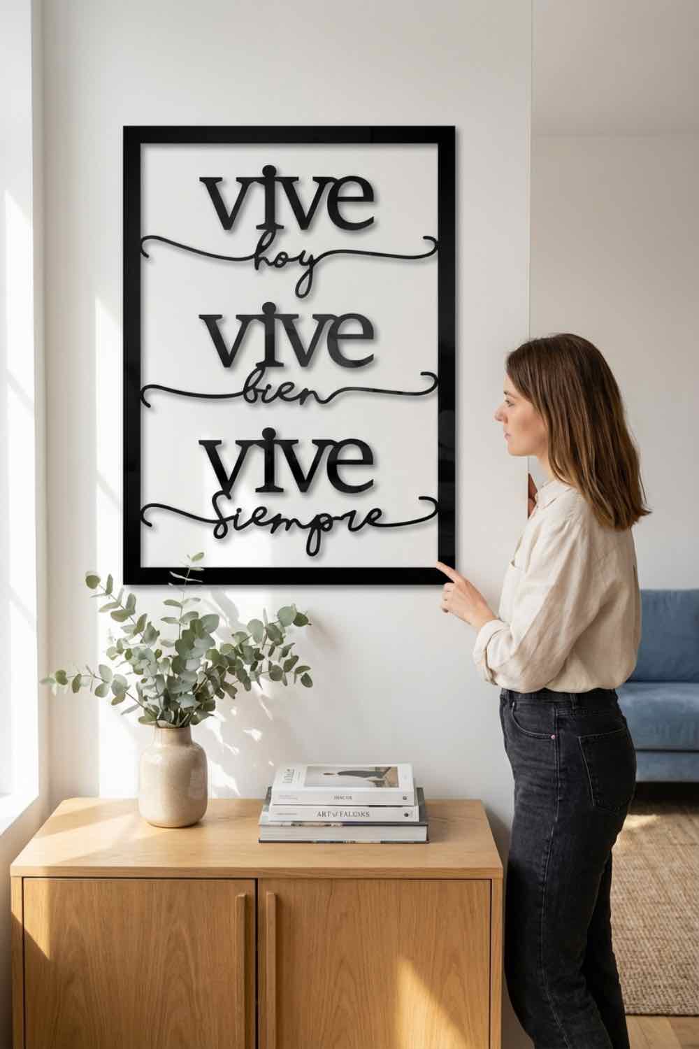 Vive - Cuadro decorativo | Cortayrecorta.es