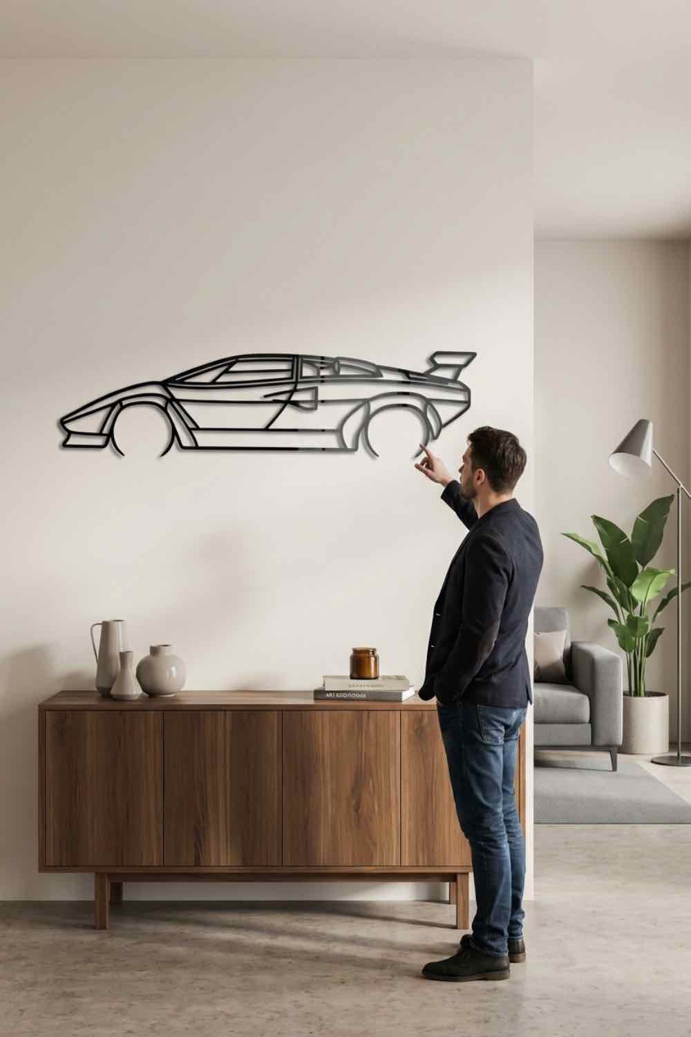Lamborghini Countach - Cuadro decorativo | Cortayrecorta.es