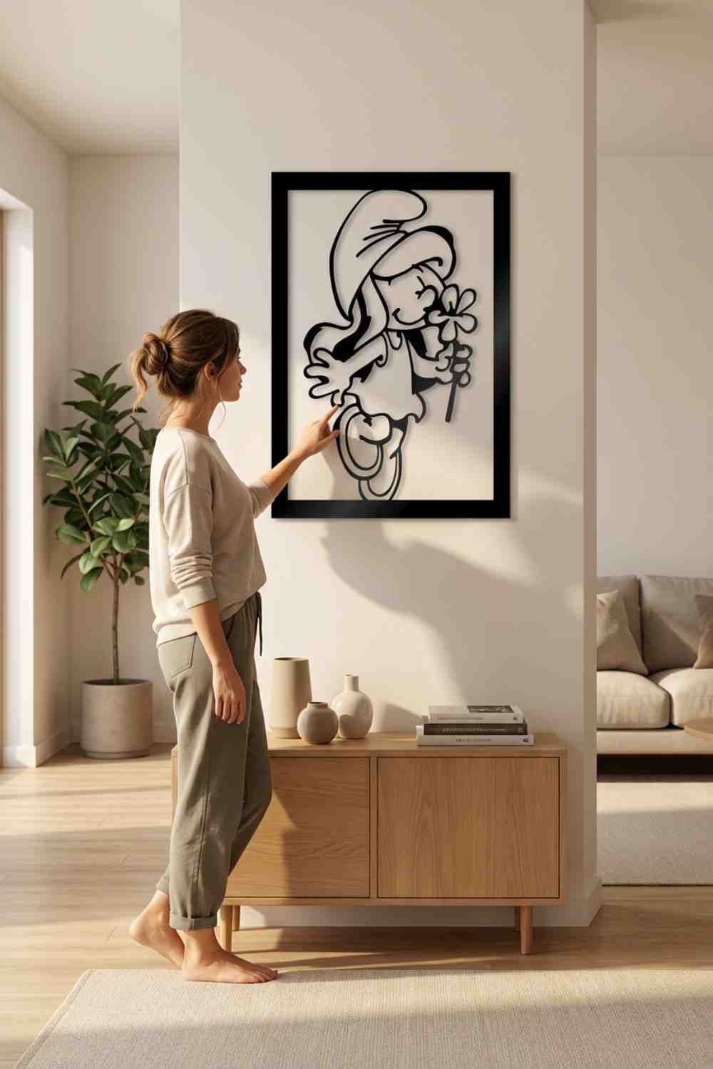 Pitufina - Cuadro decorativo | Cortayrecorta.es