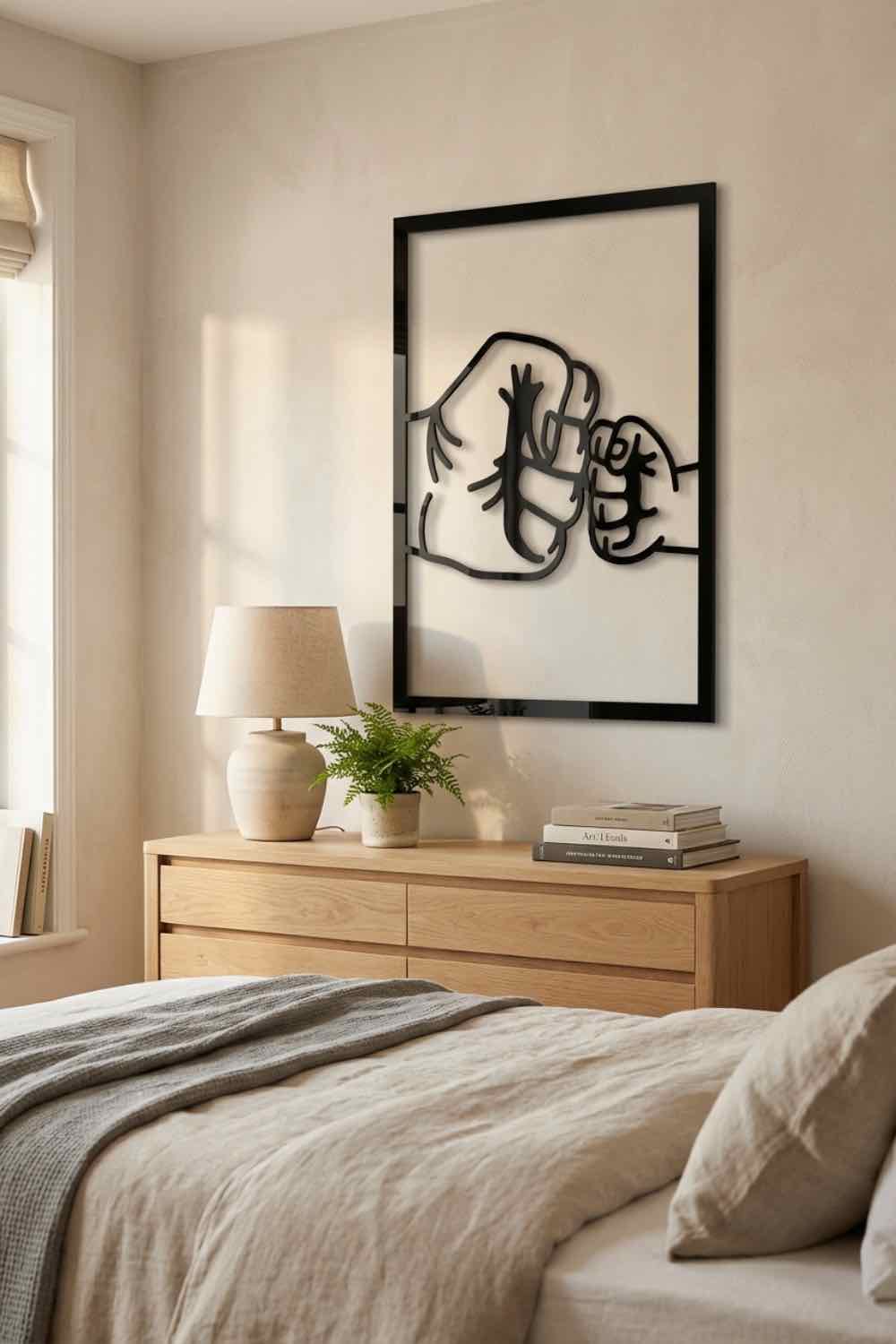 Chocando Puños Con Papá - Cuadro decorativo | Cortayrecorta.es