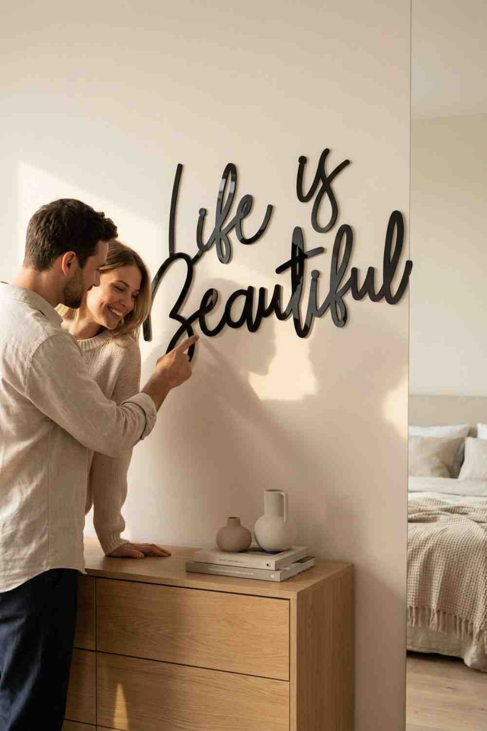 Life is beatiful - Cuadro decorativo | Cortayrecorta.es