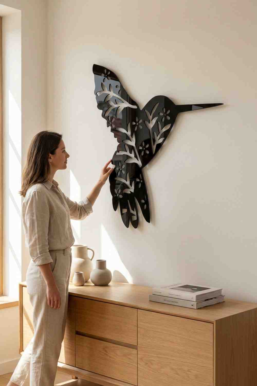 Colibrí Floral - Cuadro decorativo | Cortayrecorta.es