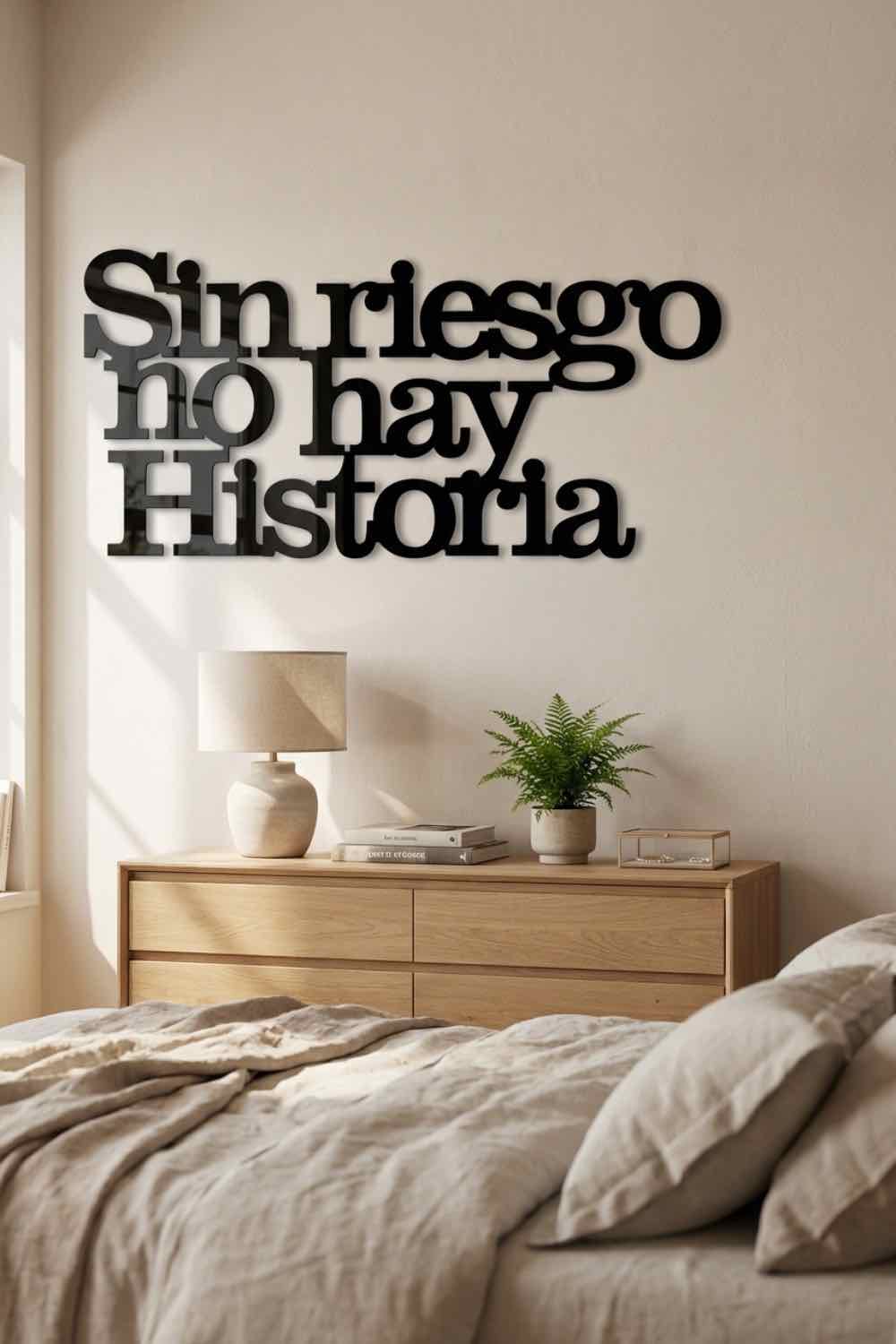 Sin riesgo no hay historia - Cuadro decorativo | Cortayrecorta.es