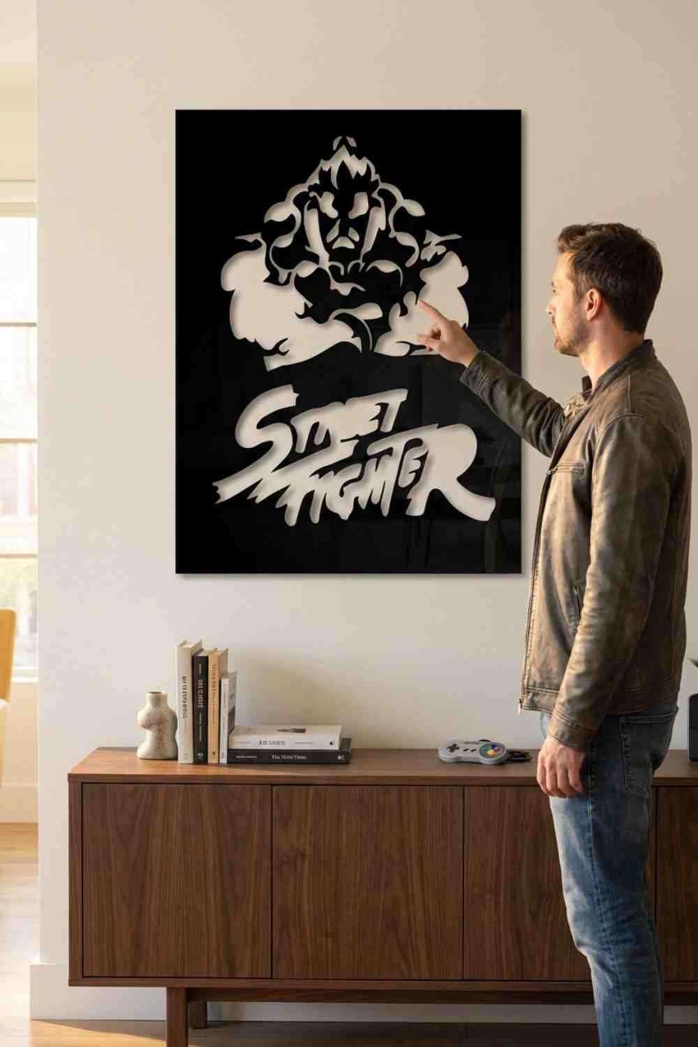 Street Fighter Akuma - Cuadro decorativo | Cortayrecorta.es
