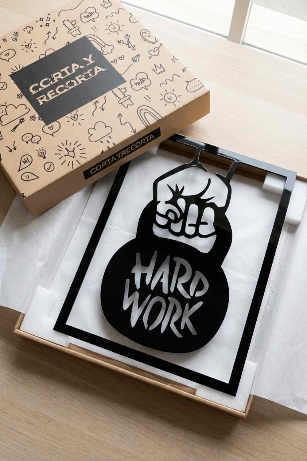 Hard Work - Cuadro decorativo | Cortayrecorta.es