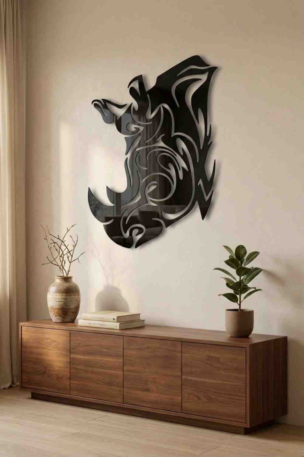 Rinoceronte - Cuadro decorativo | Cortayrecorta.es