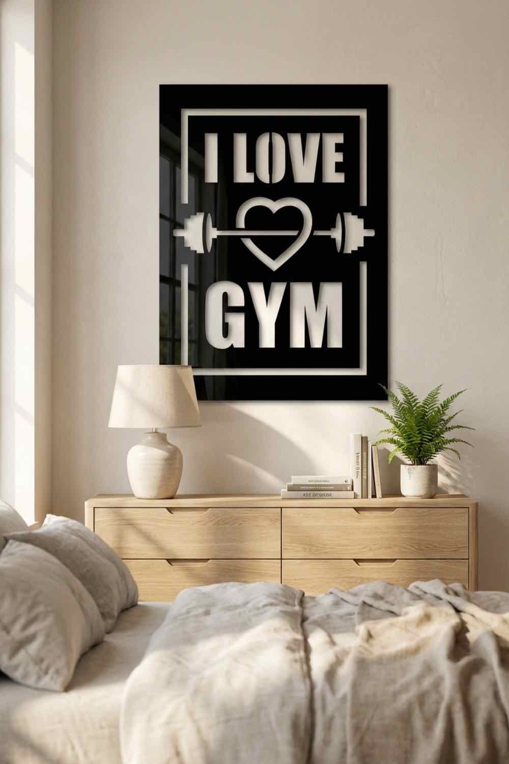 I love gym - Cuadro decorativo | Cortayrecorta.es