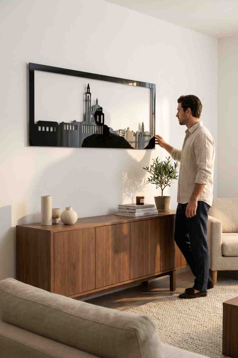Gijón - Cuadro decorativo | Cortayrecorta.es