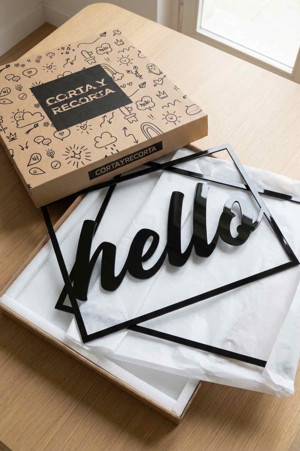 Hello - Cuadro decorativo | Cortayrecorta.es