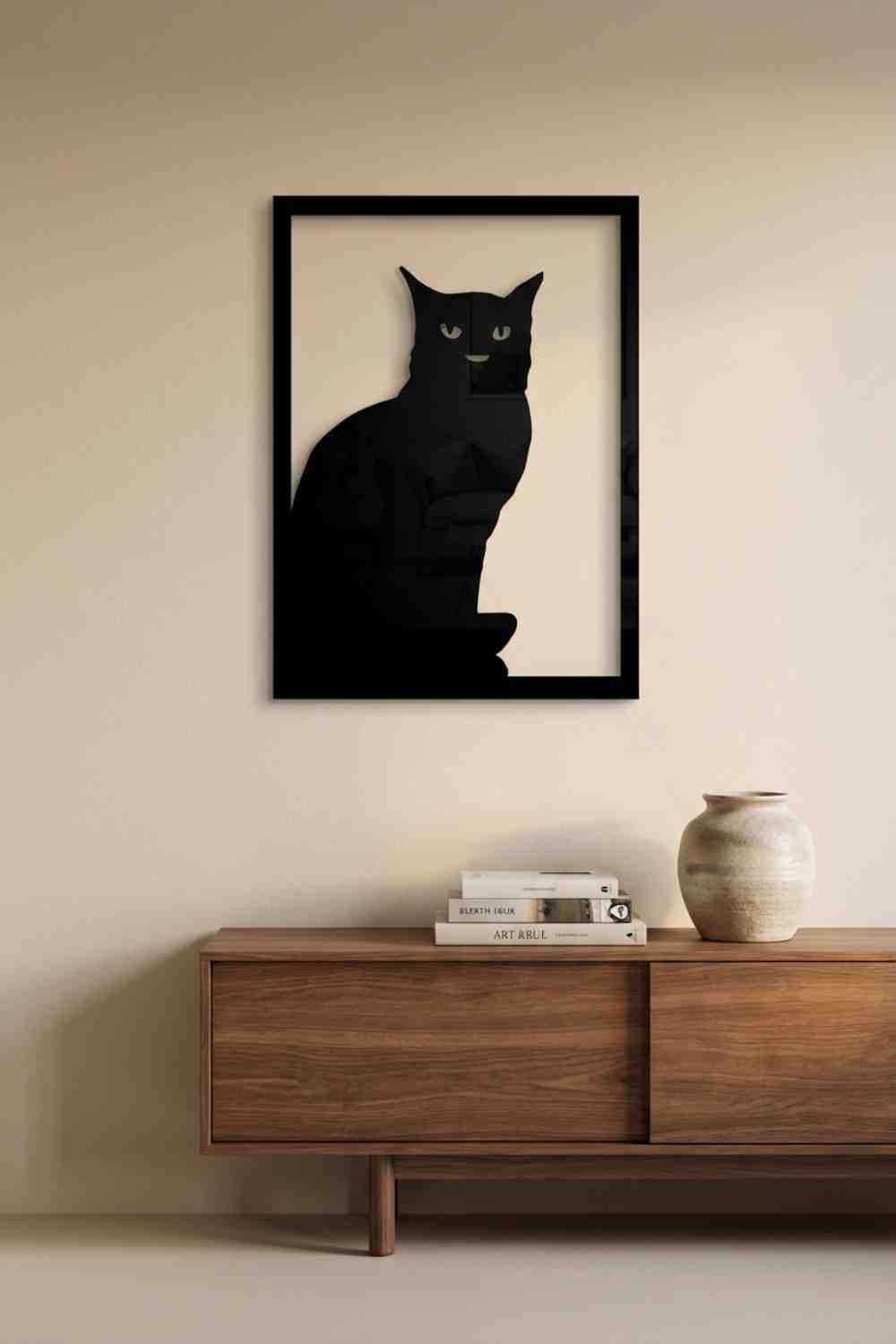 Black Cat - Cuadro decorativo | Cortayrecorta.es