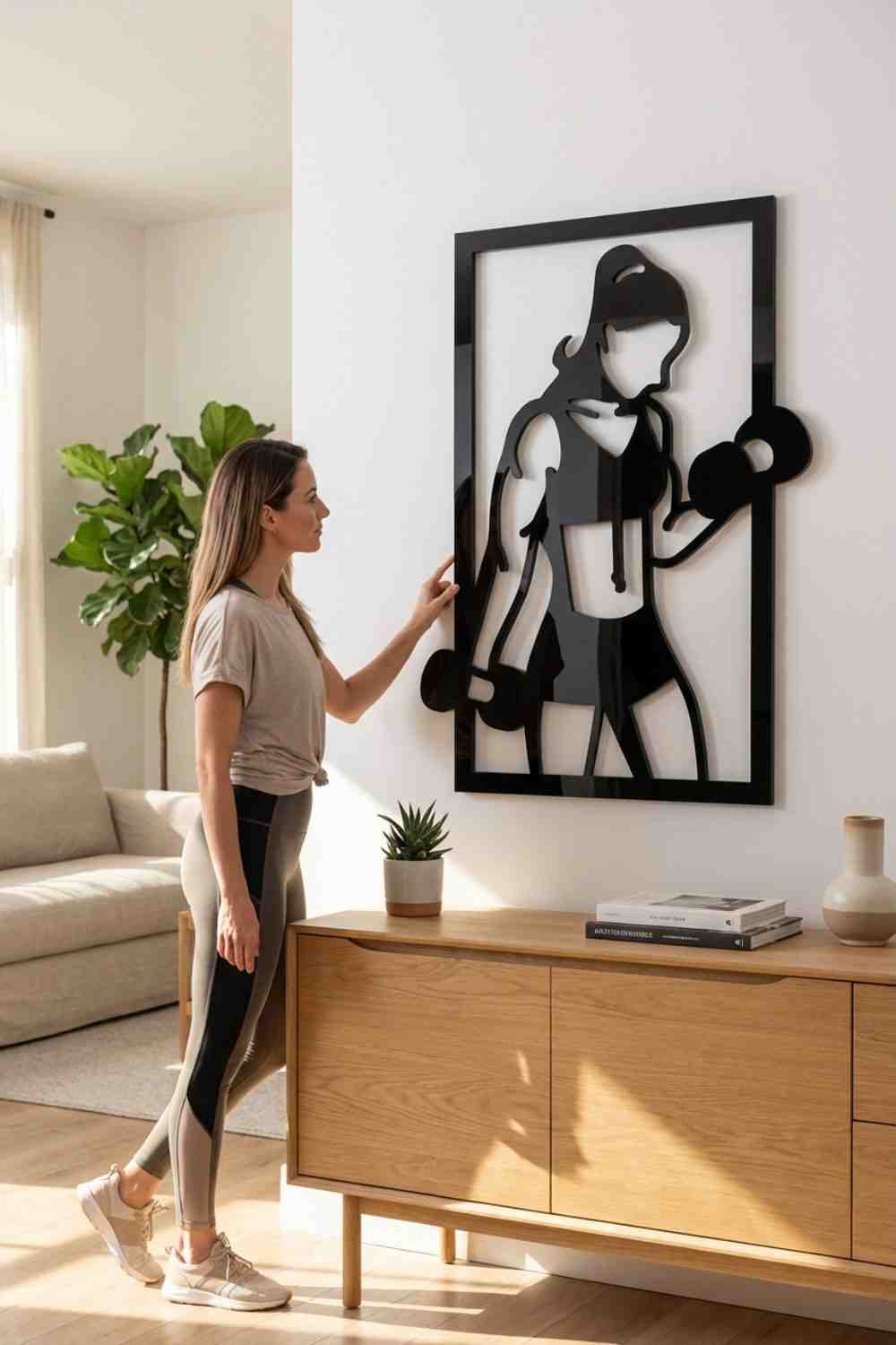 Chica fitness - Cuadro decorativo | Cortayrecorta.es