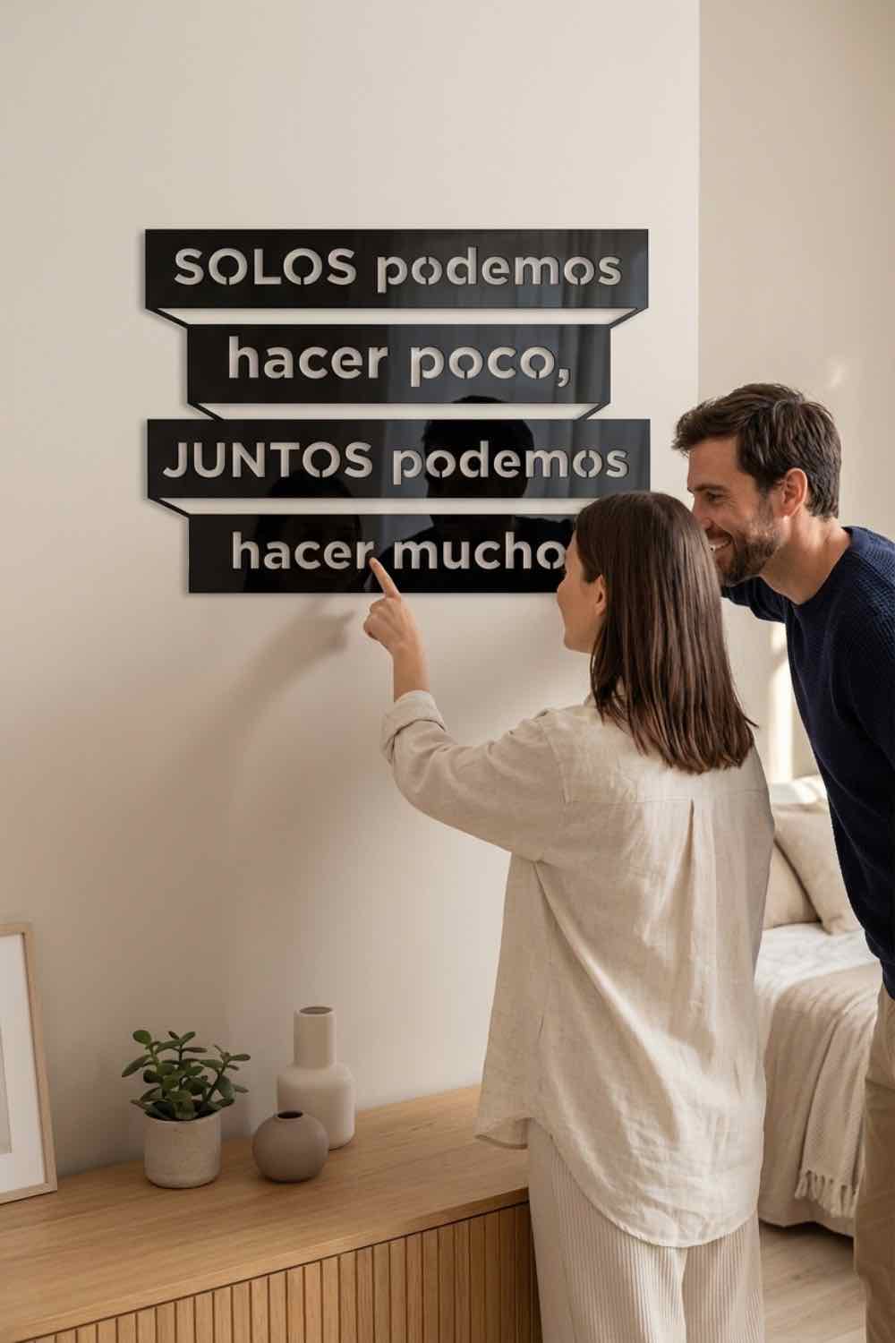 Solos podemos hacer poco, juntos podemos hacer mucho - Cuadro decorativo | Cortayrecorta.es