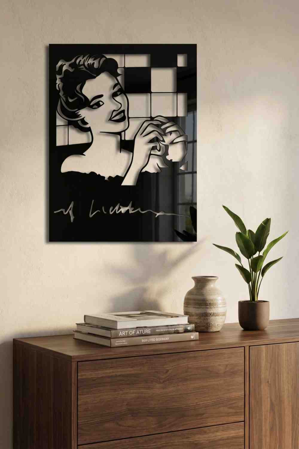 Chica En La Bañera - Lichtenstein - Cuadro decorativo | Cortayrecorta.es