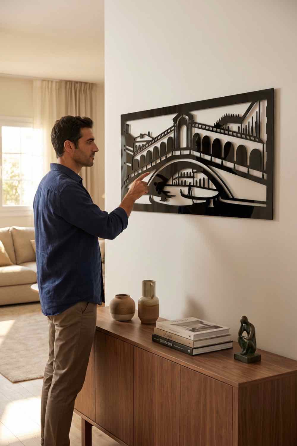 Venecia-Puente De Rialto - Cuadro decorativo | Cortayrecorta.es