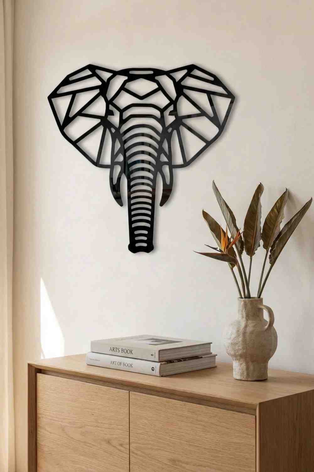 Elefante Rayado - Cuadro decorativo | Cortayrecorta.es