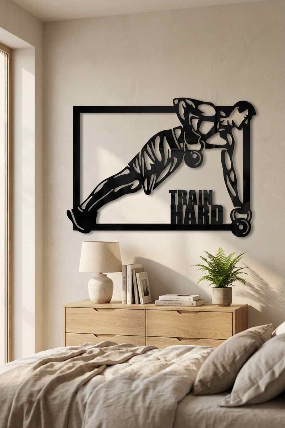 Train hard - Cuadro decorativo | Cortayrecorta.es