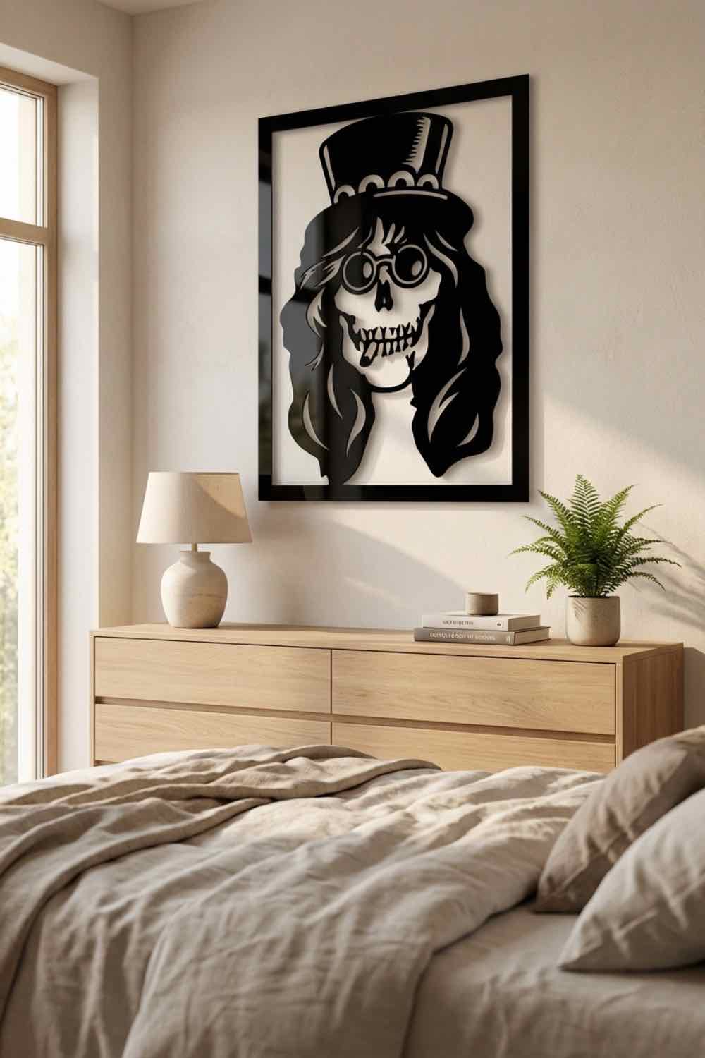 Calavera Roses - Cuadro decorativo | Cortayrecorta.es