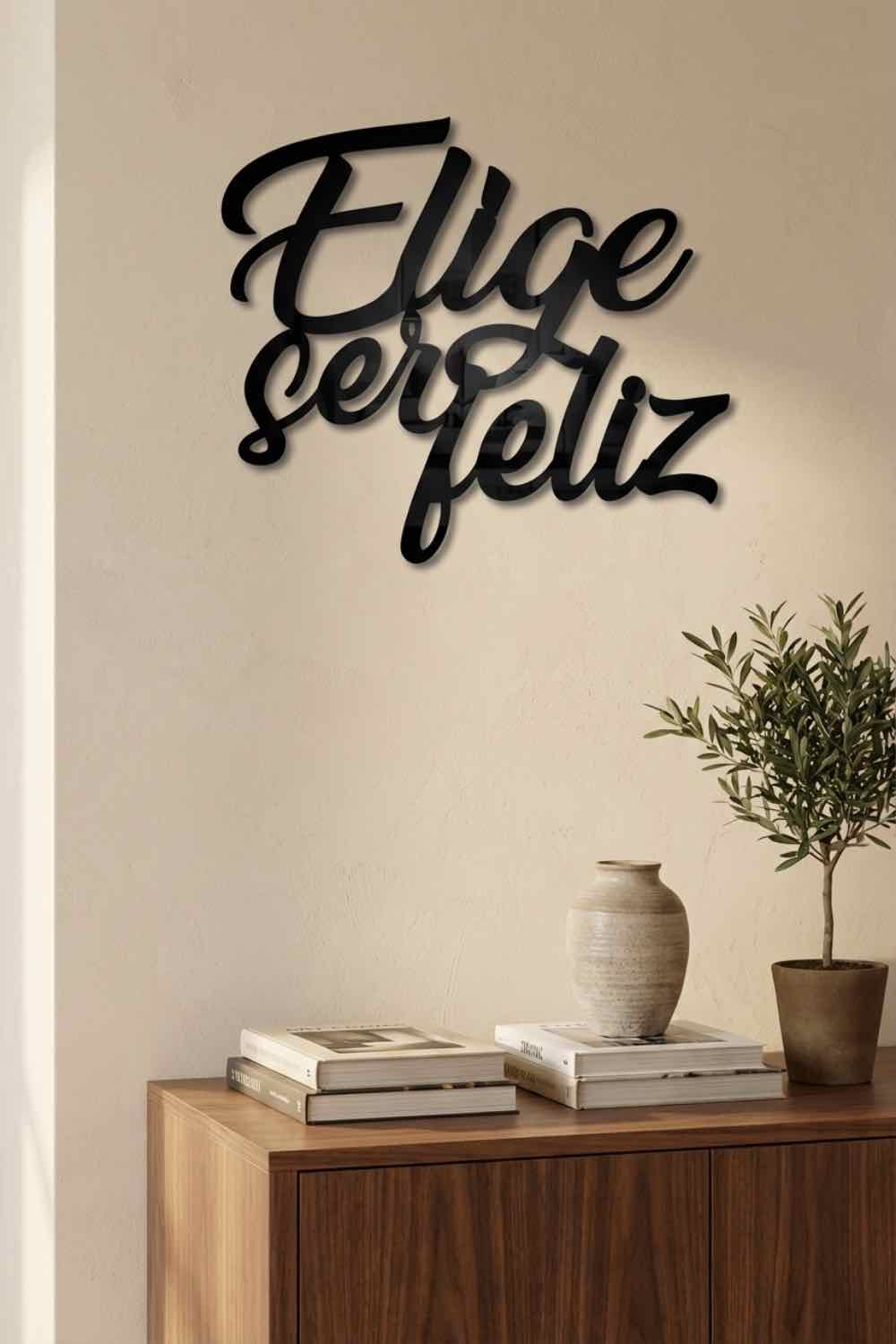 Elige ser feliz - Cuadro decorativo | Cortayrecorta.es
