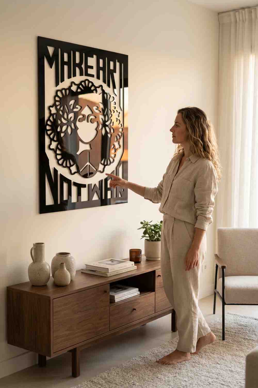Make Art Not War - Cuadro decorativo | Cortayrecorta.es
