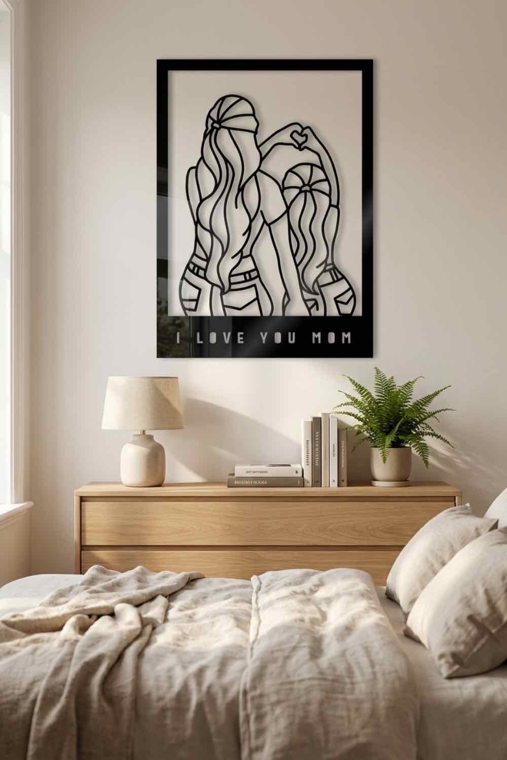 I Love You Mom - Cuadro decorativo | Cortayrecorta.es