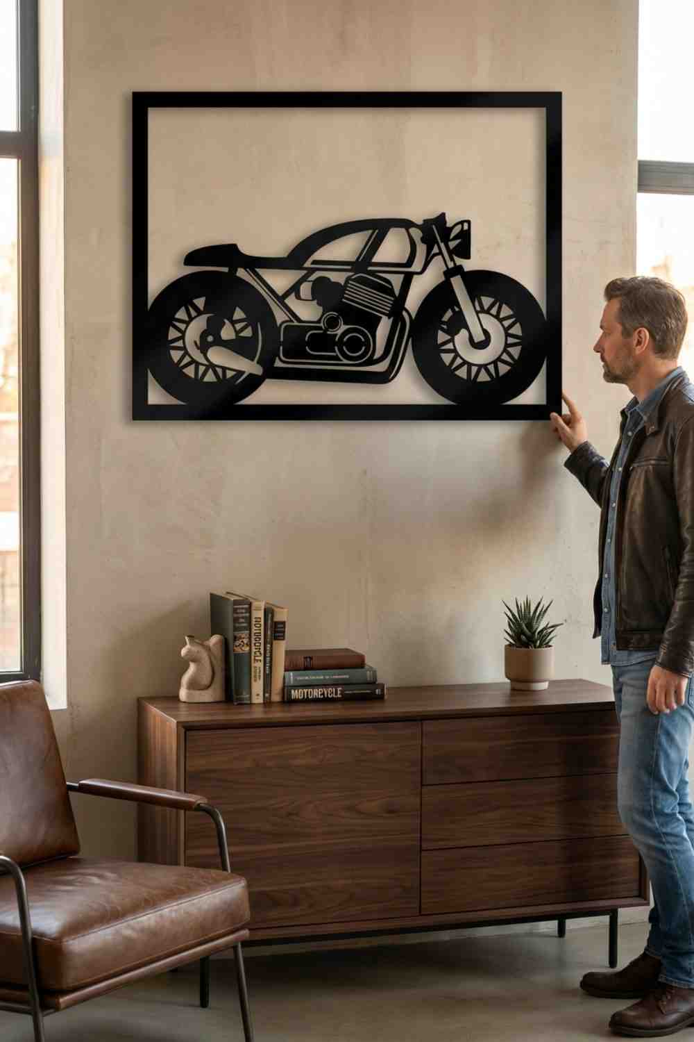 Triump Café Racer - Cuadro decorativo | Cortayrecorta.es