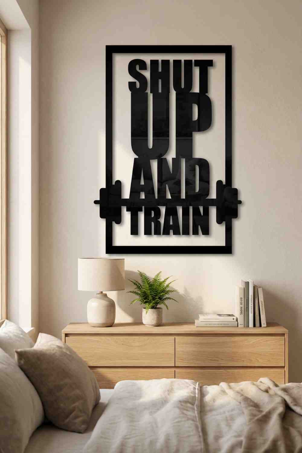 Shut up and train - Cuadro decorativo | Cortayrecorta.es