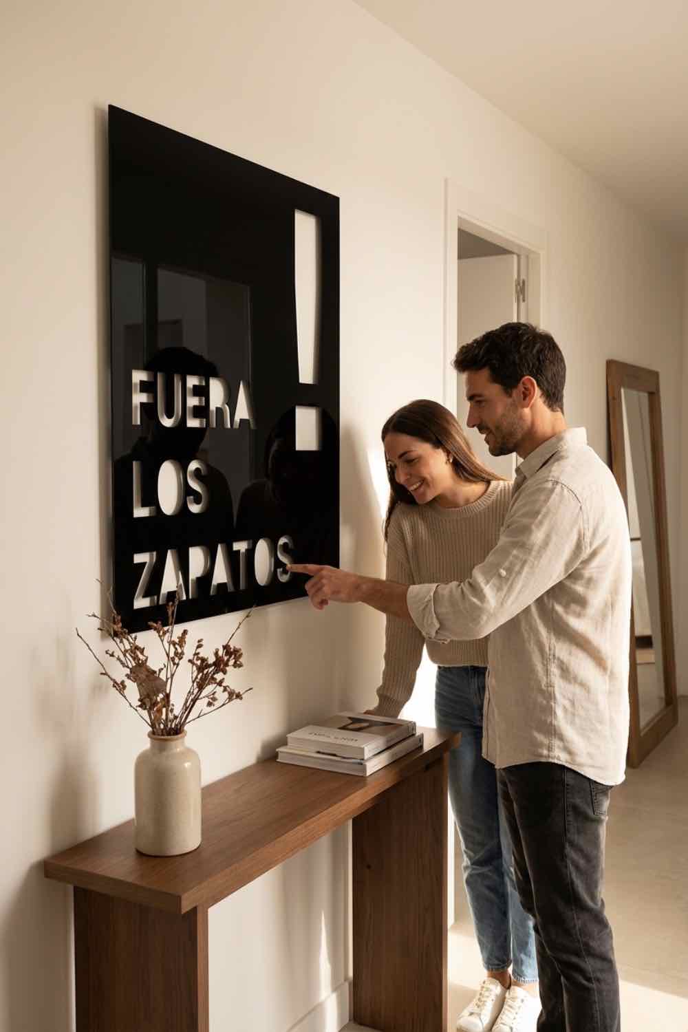 Fuera Los Zapatos - Cuadro decorativo | Cortayrecorta.es
