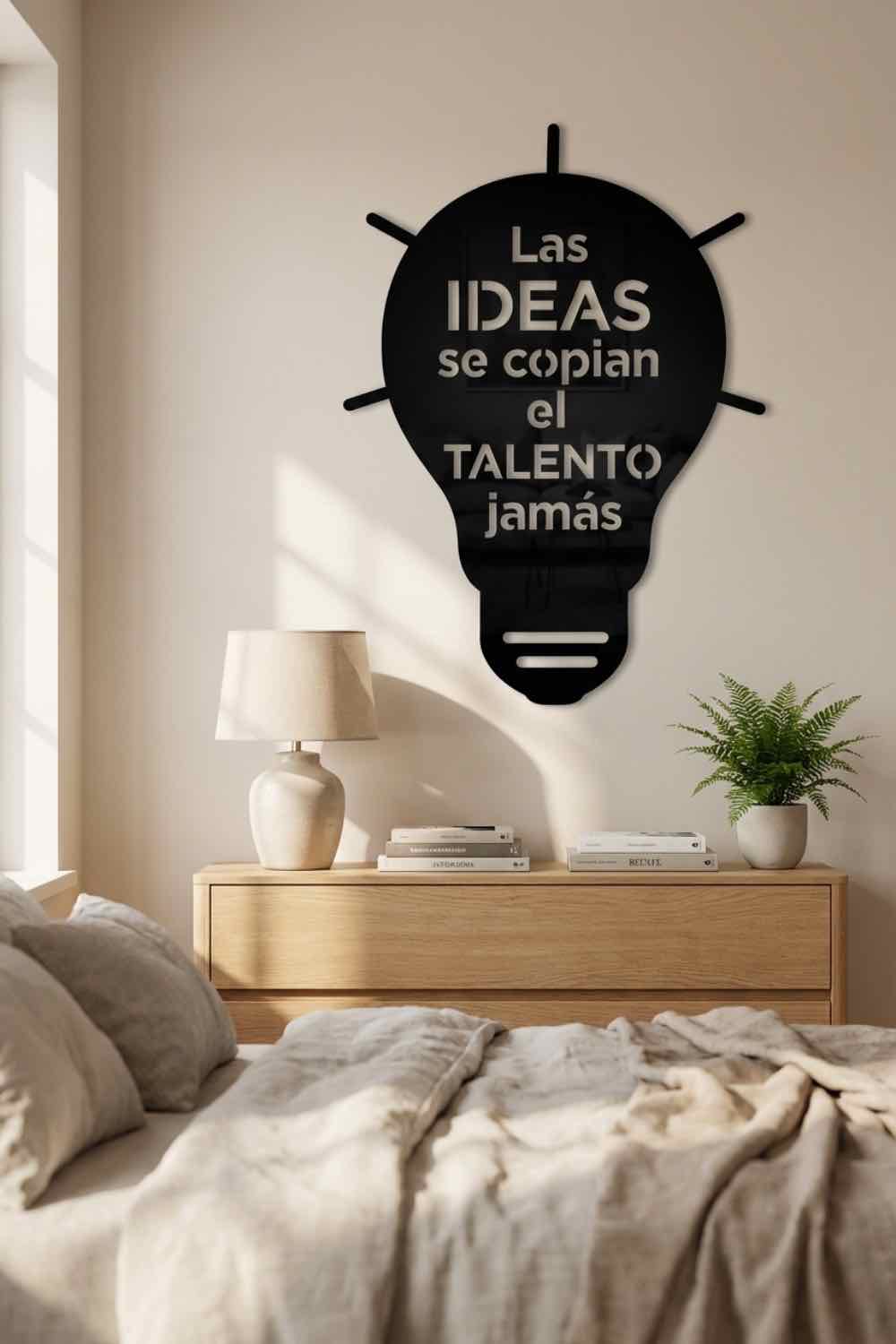 Las ideas se copian, el talento jamás - Cuadro decorativo | Cortayrecorta.es