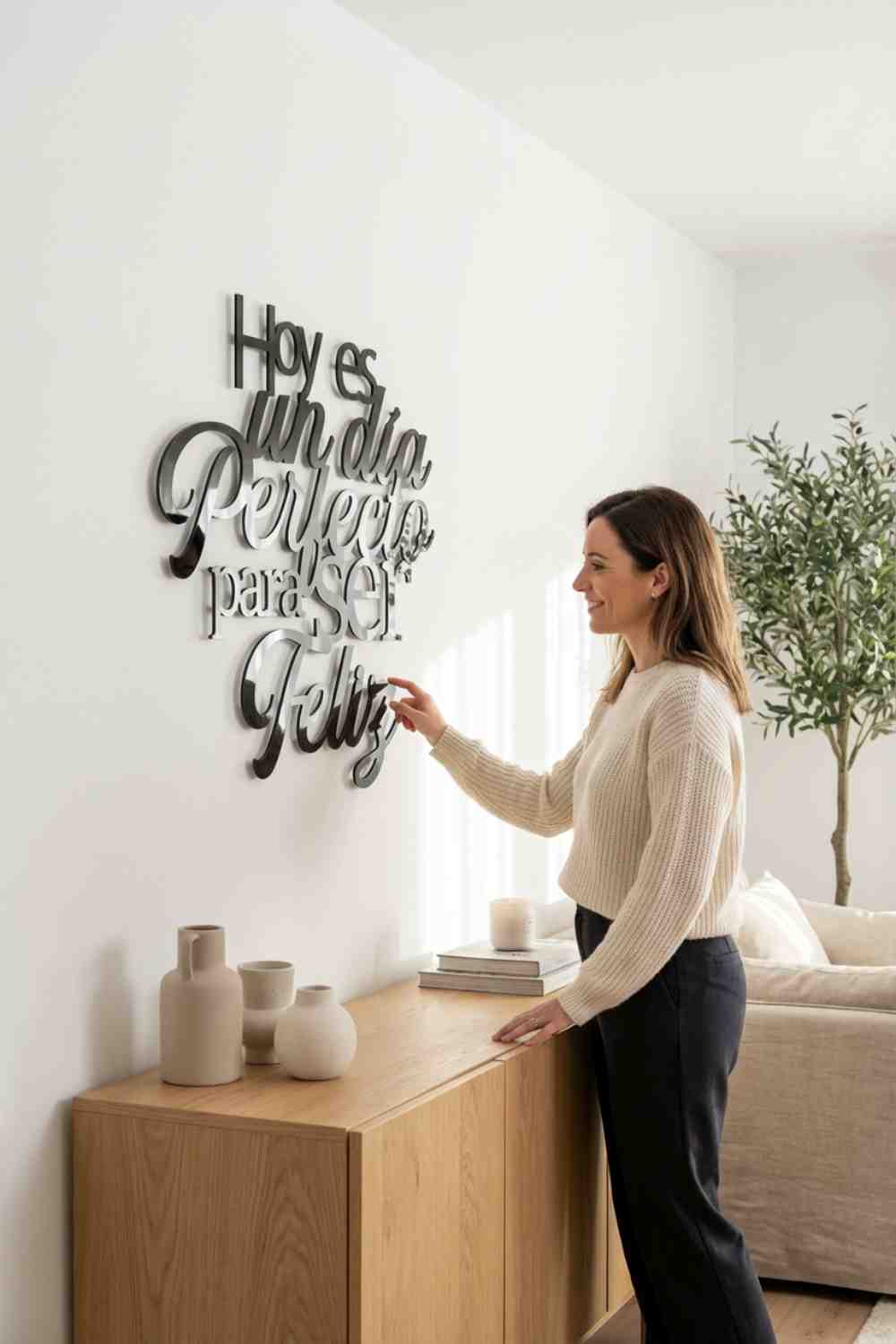 Hoy es un día perfecto para ser feliz - Cuadro decorativo | Cortayrecorta.es