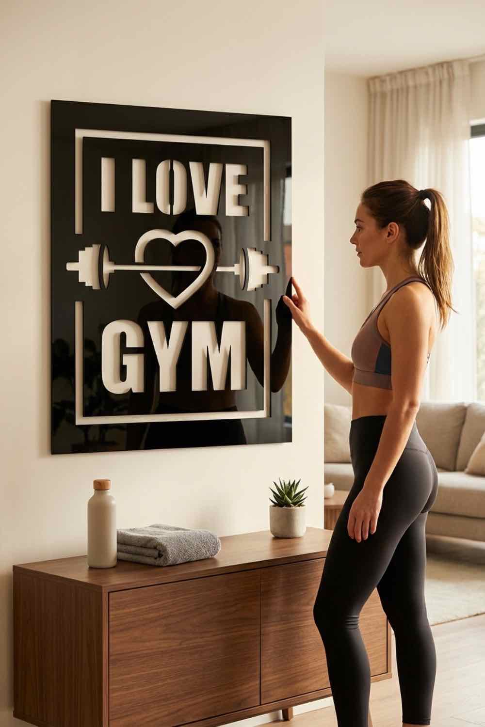 I love gym - Cuadro decorativo | Cortayrecorta.es