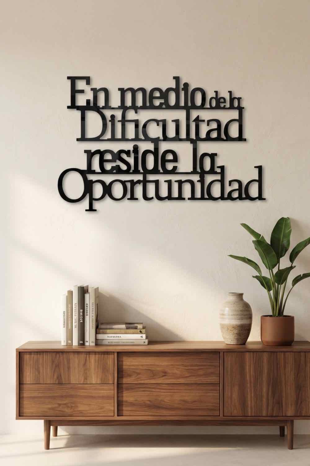En medio de la dificultad reside la oportunidad - Cuadro decorativo | Cortayrecorta.es