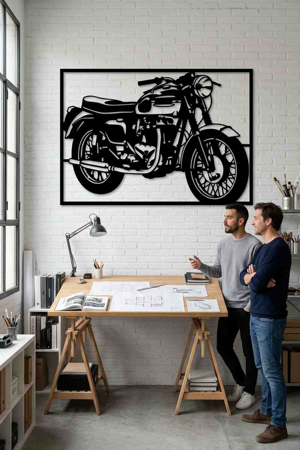 Triumph T120 Bonneville de 1960 - Cuadro decorativo | Cortayrecorta.es
