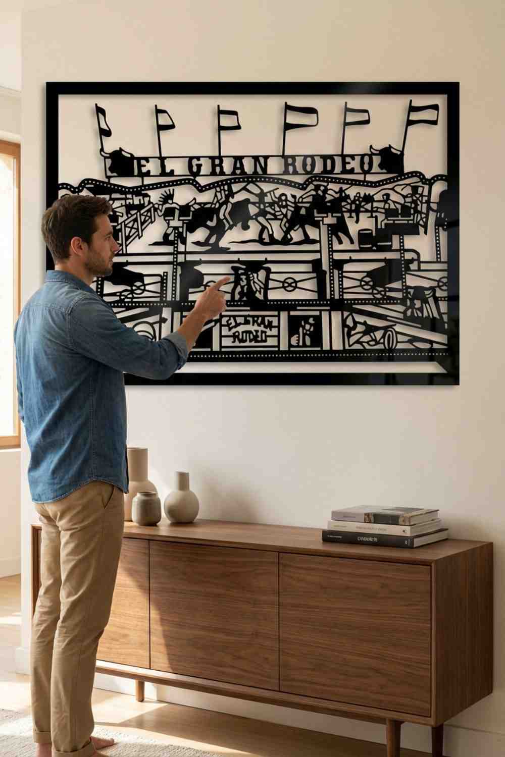 El gran rodeo - Cuadro decorativo | Cortayrecorta.es