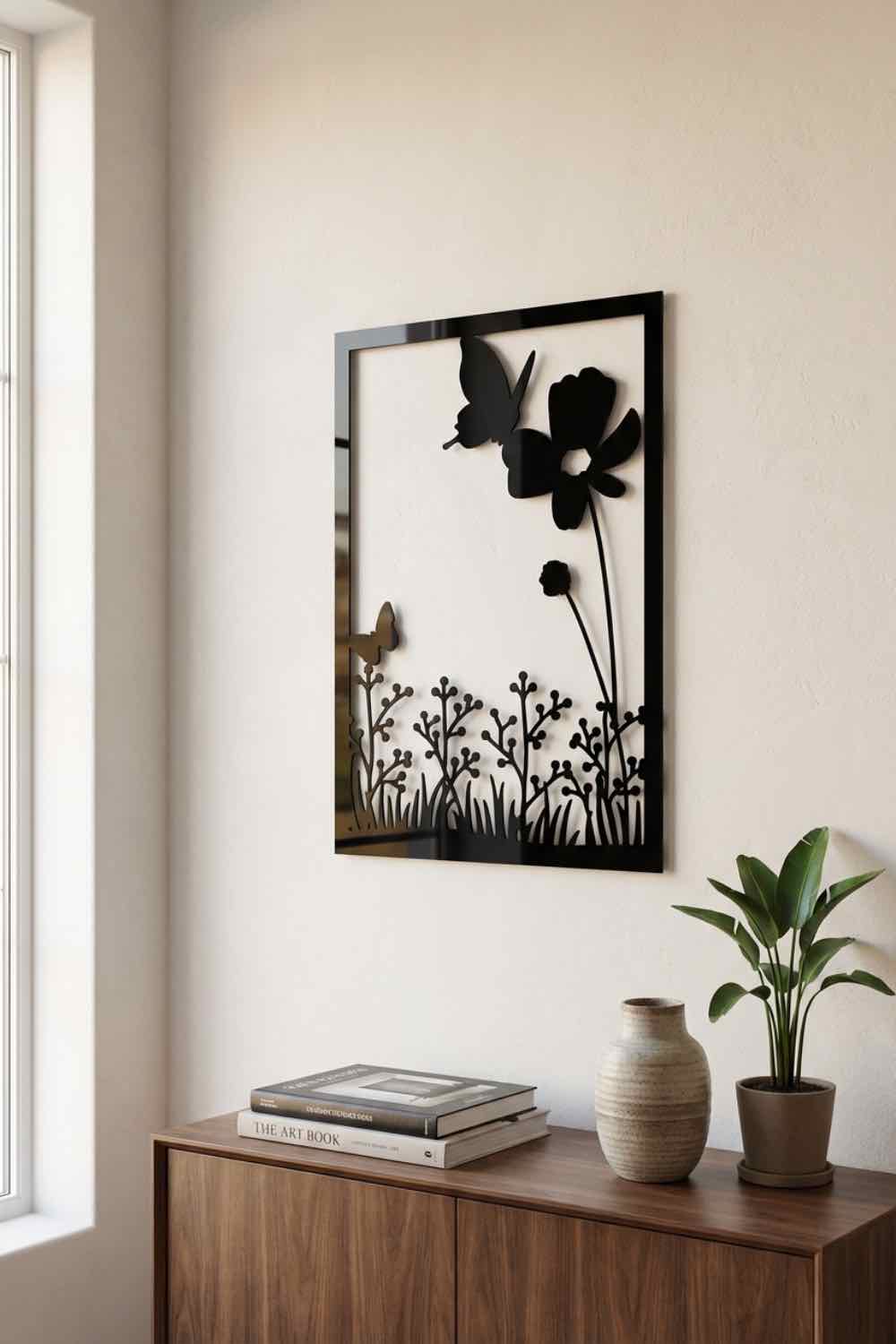 Mariposa En La Flor - Cuadro decorativo | Cortayrecorta.es