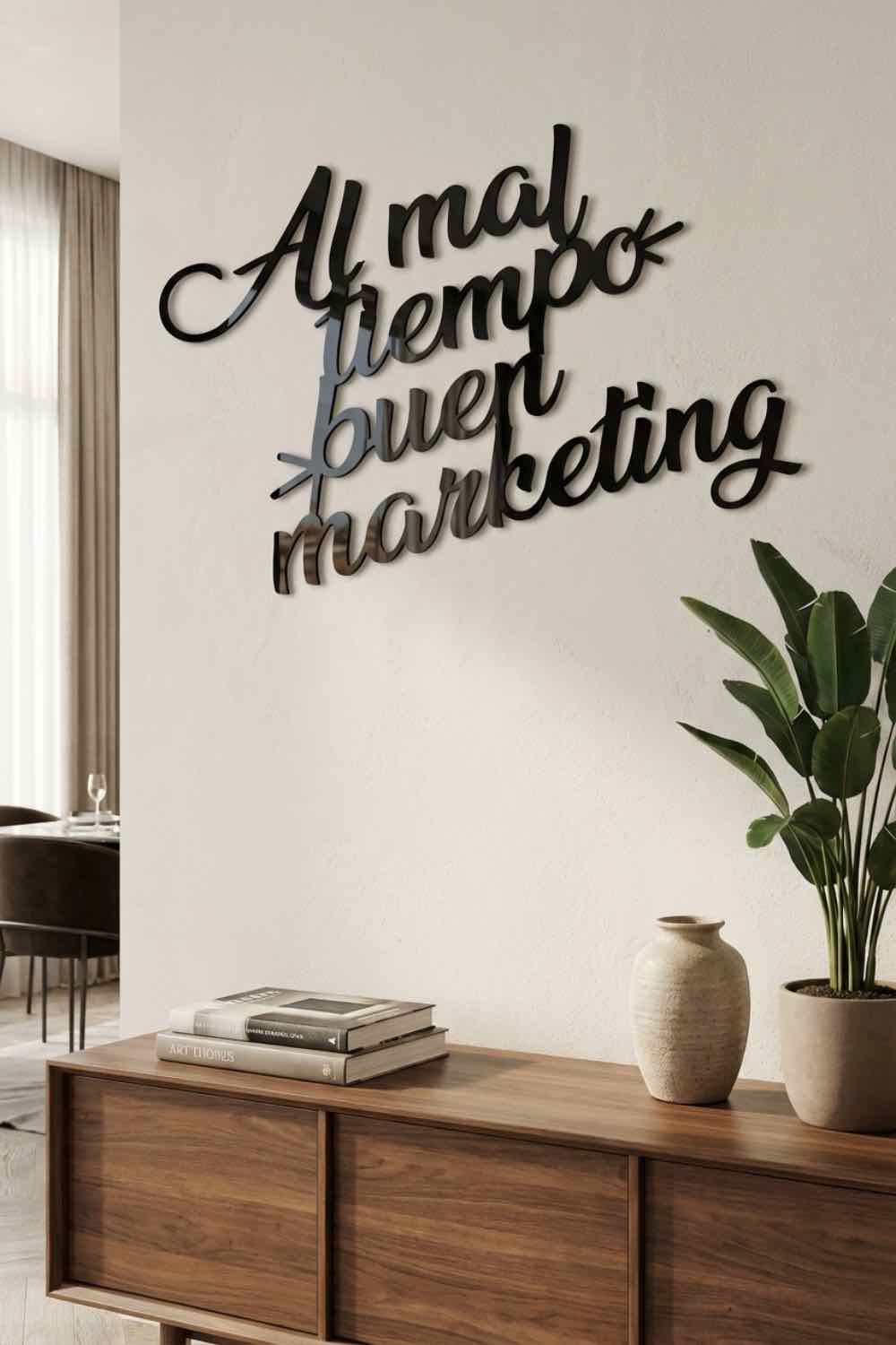 Al mal tiempo buen marketing - Cuadro decorativo | Cortayrecorta.es