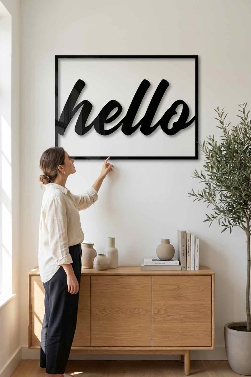 Hello - Cuadro decorativo | Cortayrecorta.es