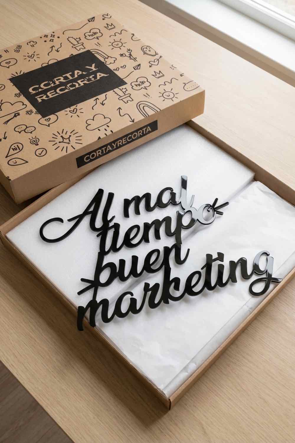 Al mal tiempo buen marketing - Cuadro decorativo | Cortayrecorta.es