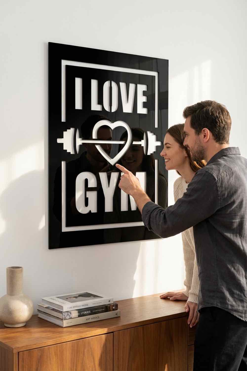 I love gym - Cuadro decorativo | Cortayrecorta.es
