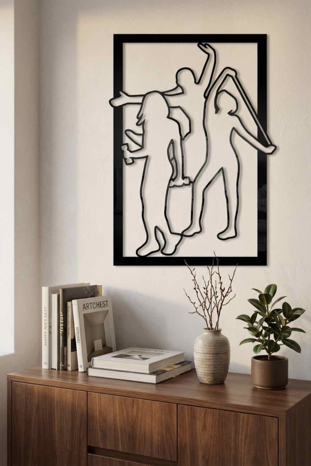 Chicas haciendo ejercicio - Cuadro decorativo | Cortayrecorta.es