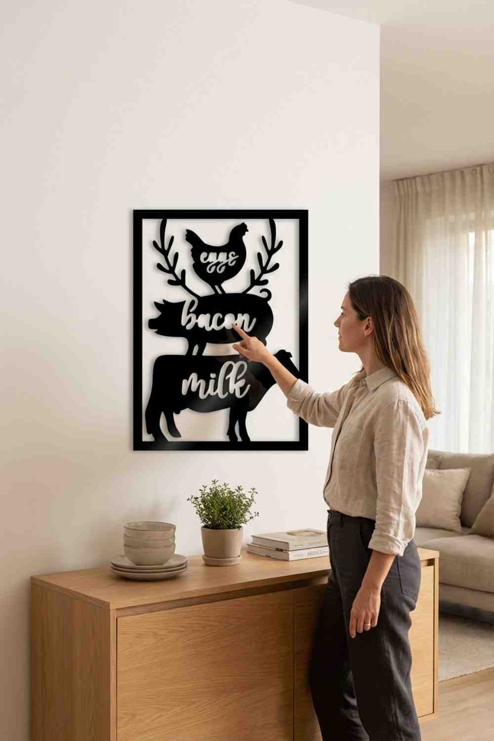Eggs Bacon Milk - Cuadro decorativo | Cortayrecorta.es