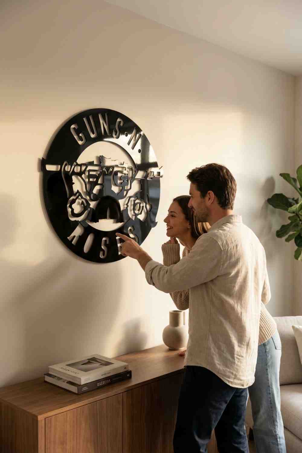 Guns And Roses - Cuadro decorativo | Cortayrecorta.es