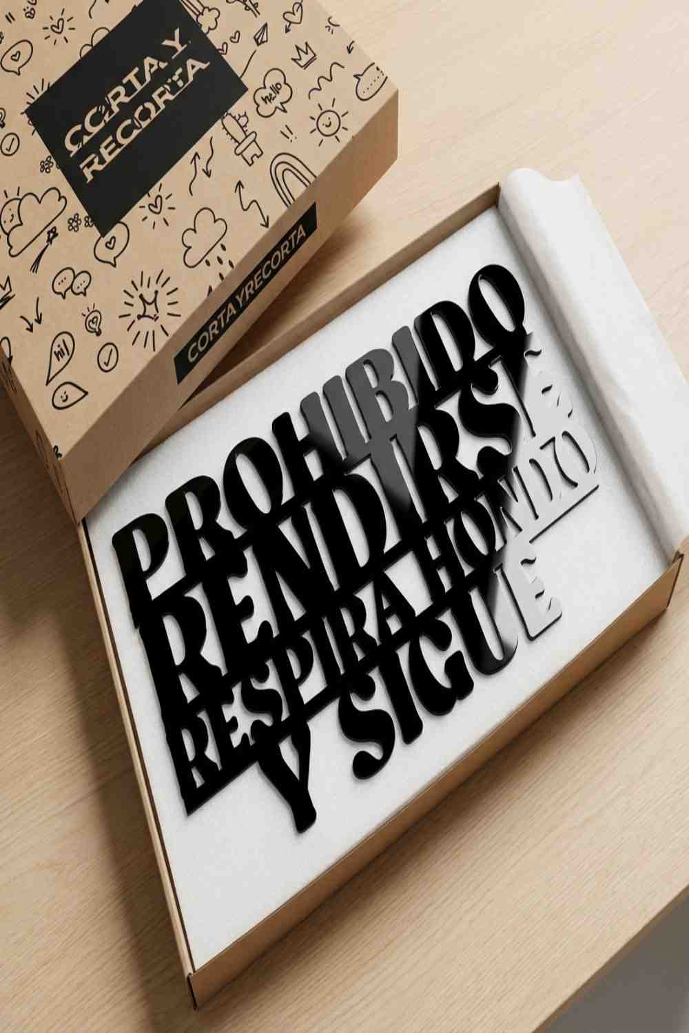 Prohibido Rendirse - Cuadro decorativo | Cortayrecorta.es
