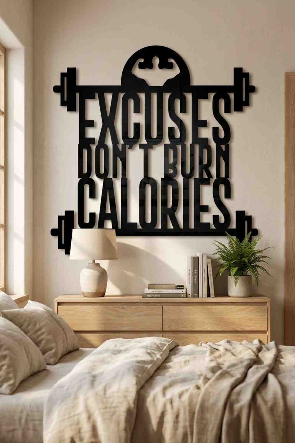 Excuses don´t burn calories - Cuadro decorativo | Cortayrecorta.es
