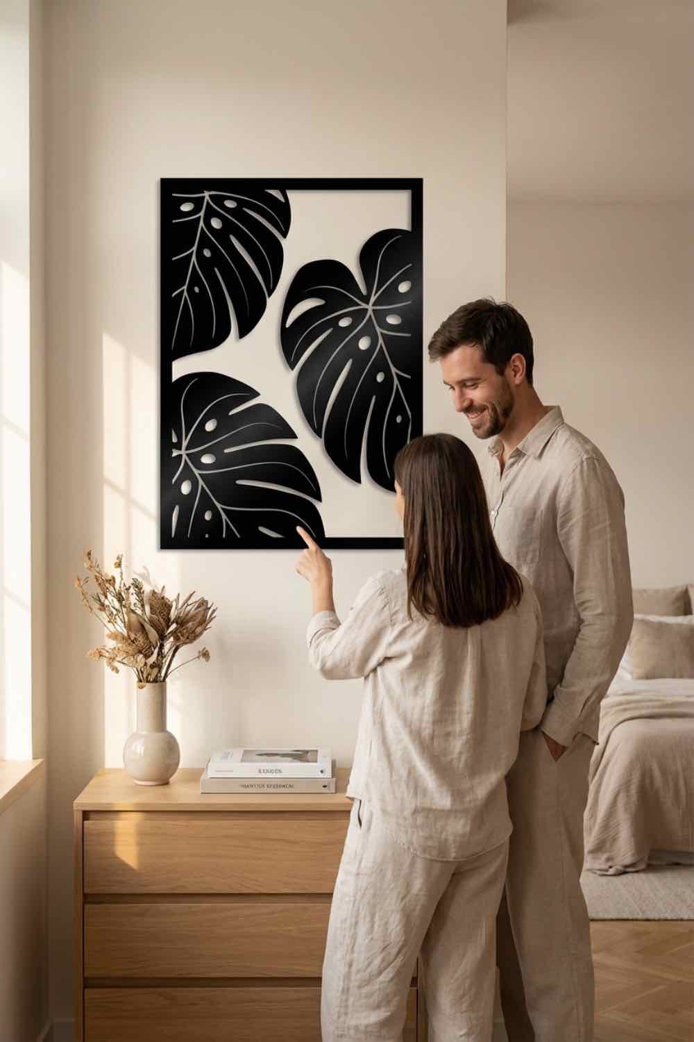 Hoja Monstera - Cuadro decorativo | Cortayrecorta.es