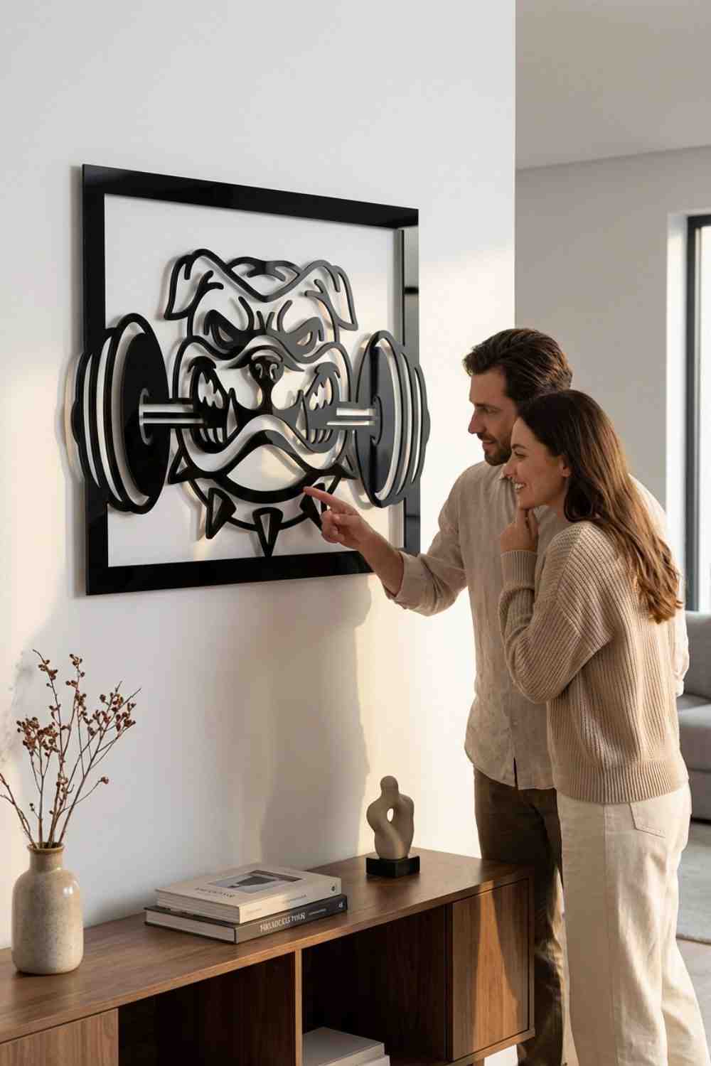 Bull dog gym - Cuadro decorativo | Cortayrecorta.es