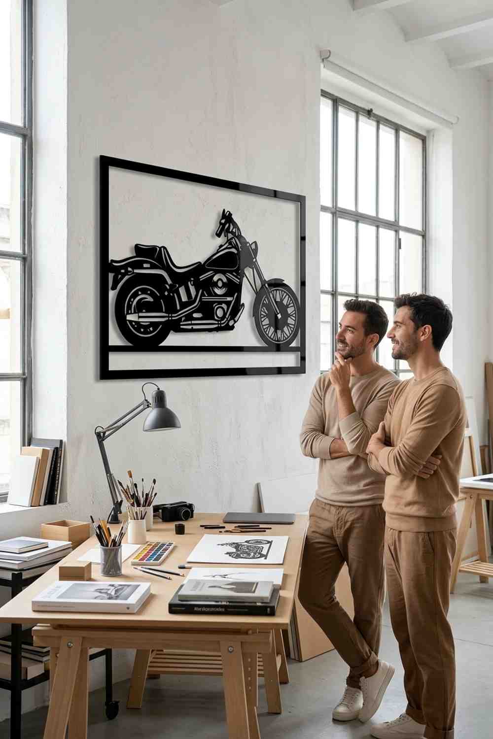 Harley-Davidson Softail de 1984 con motor Evolution - Cuadro decorativo | Cortayrecorta.es