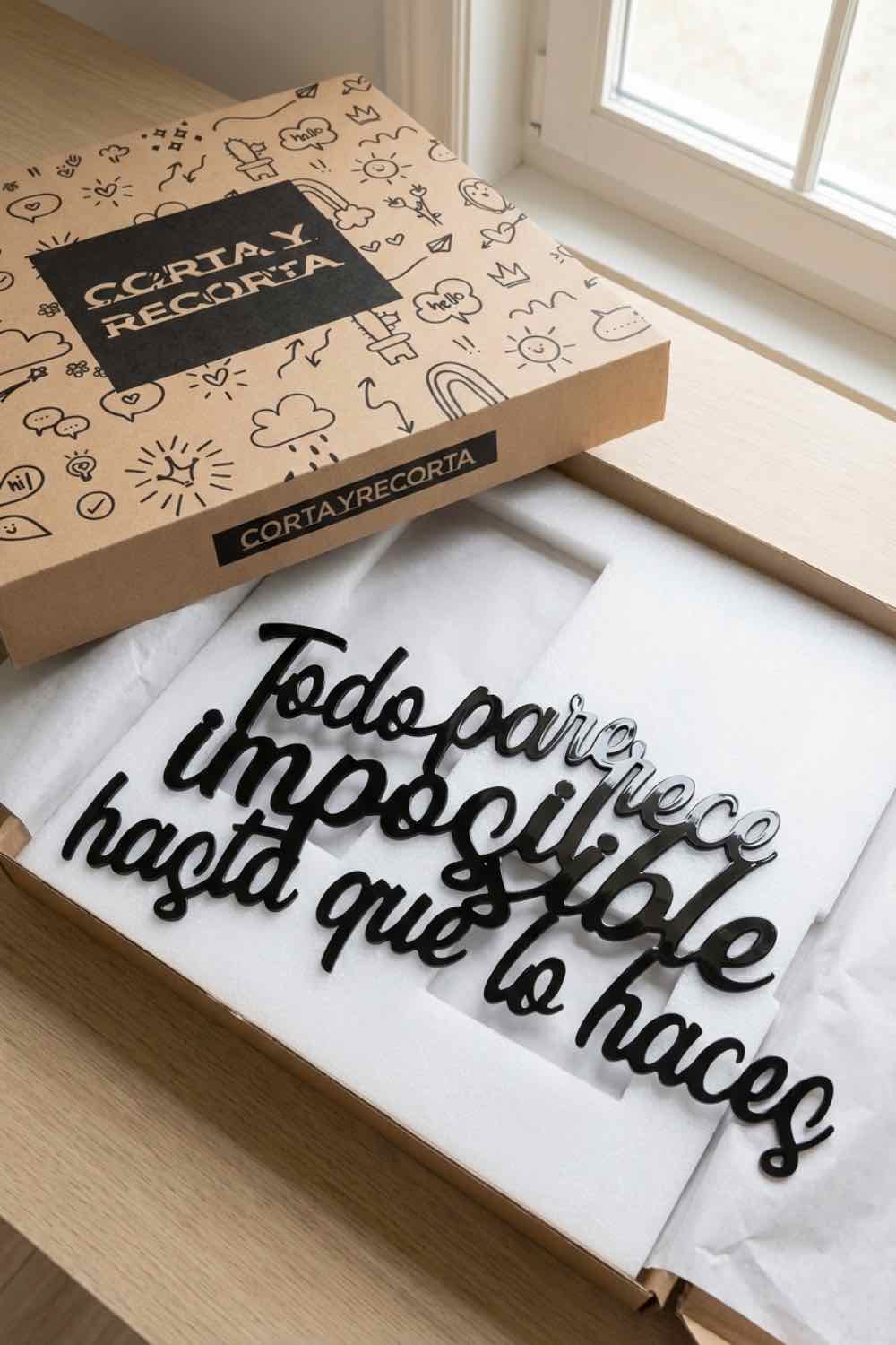 Todo parece imposible hasta que lo haces - Cuadro decorativo | Cortayrecorta.es
