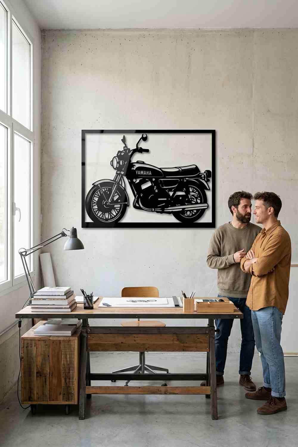 Yamaha RD350 de 1973 - Cuadro decorativo | Cortayrecorta.es