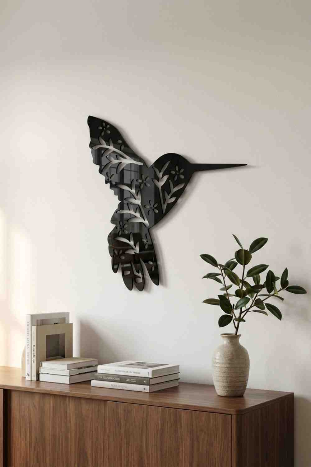 Colibrí Floral - Cuadro decorativo | Cortayrecorta.es