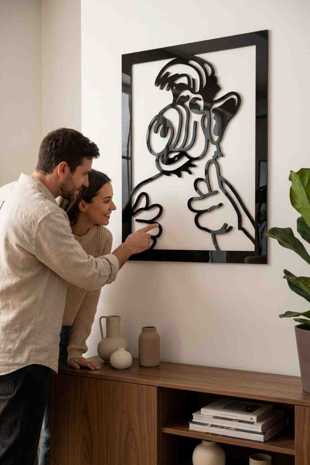 Alf, Le Gustan Los Gatos. - Cuadro decorativo | Cortayrecorta.es